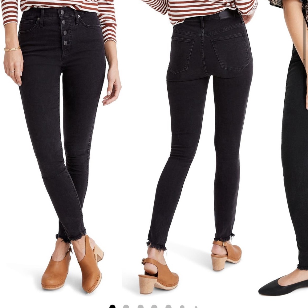 madewell 10inch high rise skinny black
